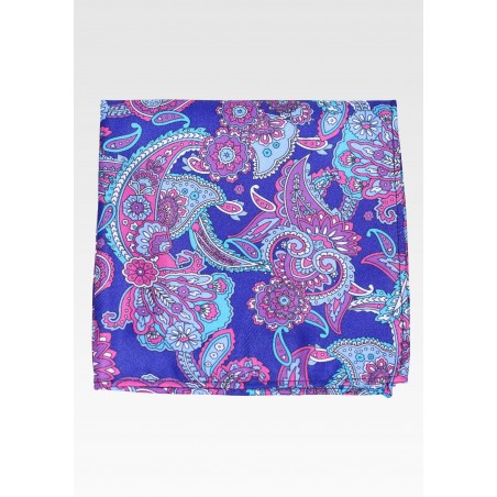 Wild Paisley Hanky in Lilac and Purple