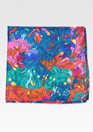 Colorful Abstract Print Suit Hanky