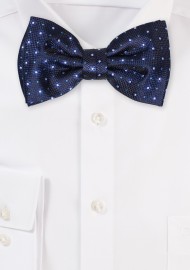Woven Floral Bowtie in Teal