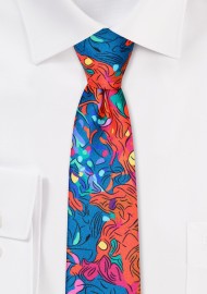 Colorful Skinny Mens Tie
