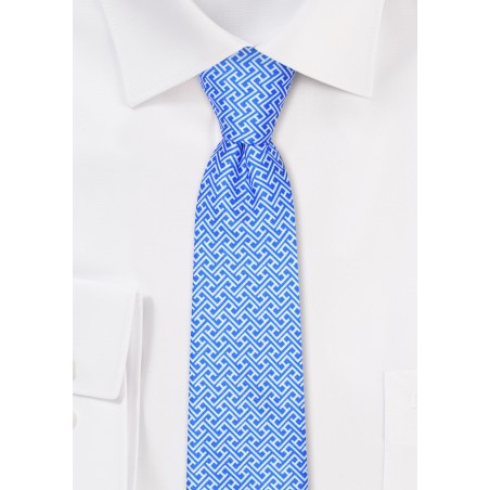 Skinny Designer Necktie in Sky Blue