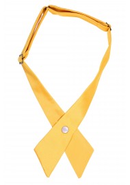 Solid Satin Cross Tie in Amber Gold