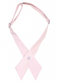 Solid Satin Cross Tie in Blush Pink