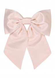 Hair Bow in Solid Antique Blush Front