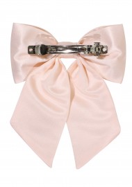 Hair Bow in Solid Antique Blush Back Clip