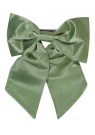Hair Bow in Solid Moss Green Front