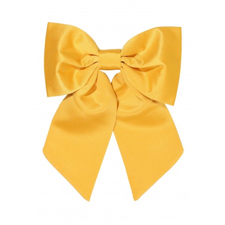 Hair Bow in Solid Amber Gold Front