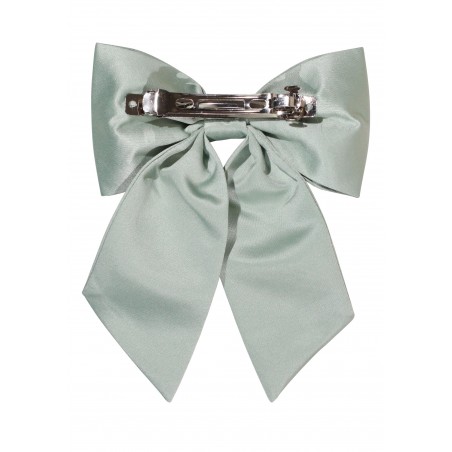Hair Bow in Dusty Sage Back Clip