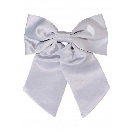 Hair Bow in Solid Silver Front