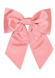 Hair Bow in Bellini Pink Front