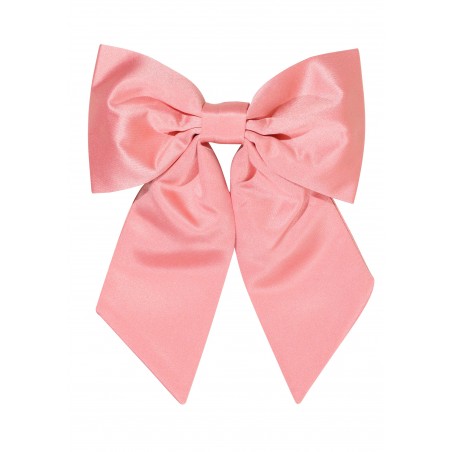 Hair Bow in Bellini Pink Front