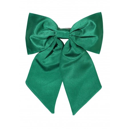 Hair Bow in Emerald Green Front
