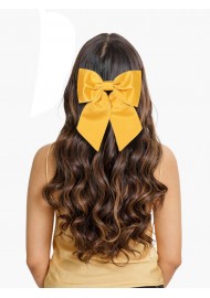 Hair Bow in Solid Amber Gold Women's Hair Clip