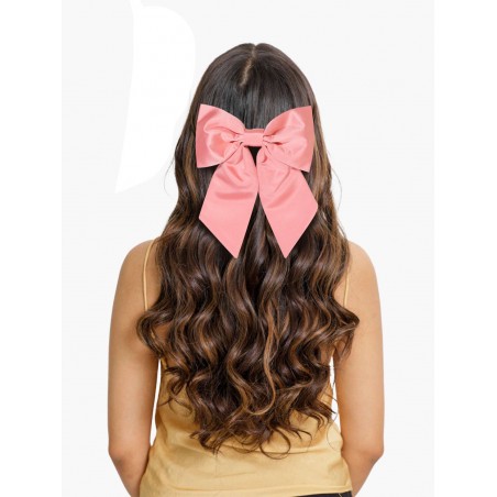 Hair Bow in Bellini Pink Women's Hair Clip
