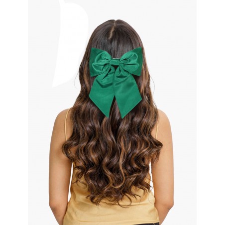 Hair Bow in Emerald Green Women's Hair Clip