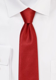 Solid Satin Skinny Tie in Sedona