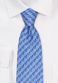 Geometric Seashell Print Tie