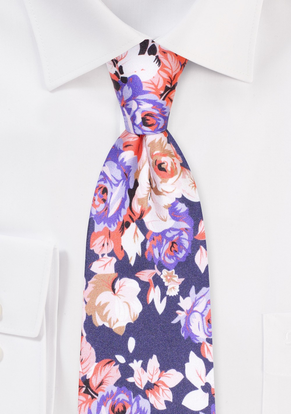 Floral Print Tie in Premium Silk