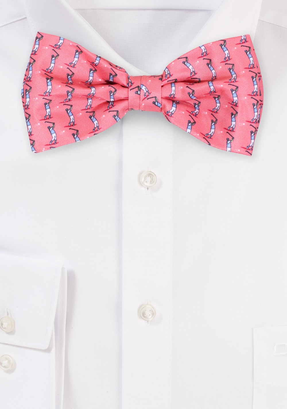 Golfing Bowtie in Coral Red