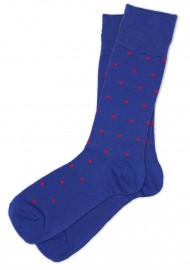 Royal Blue and Pink Polka Dot Socks