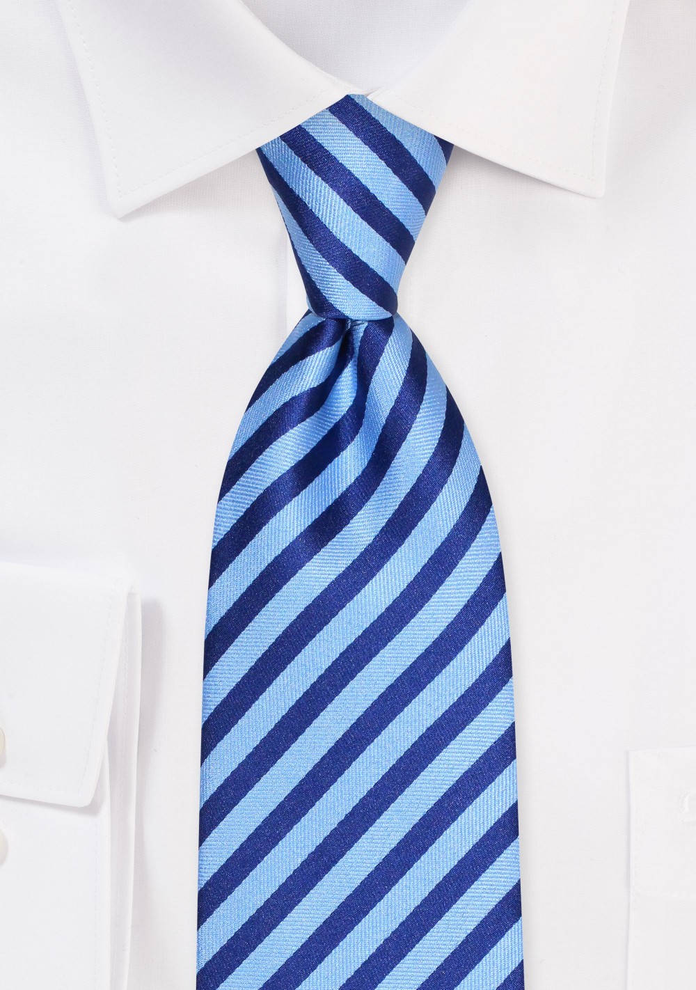 Classic Striped Tie in Elegant Blues