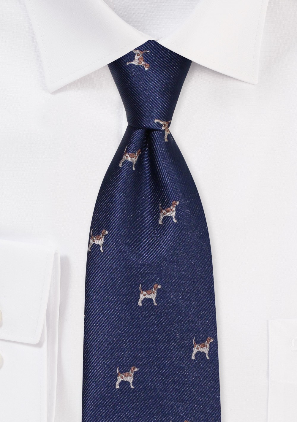 XL Tie in Navy with Beagles