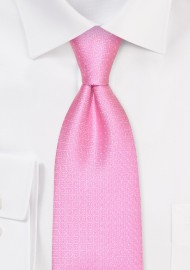 Pink Tie with Woven Texture