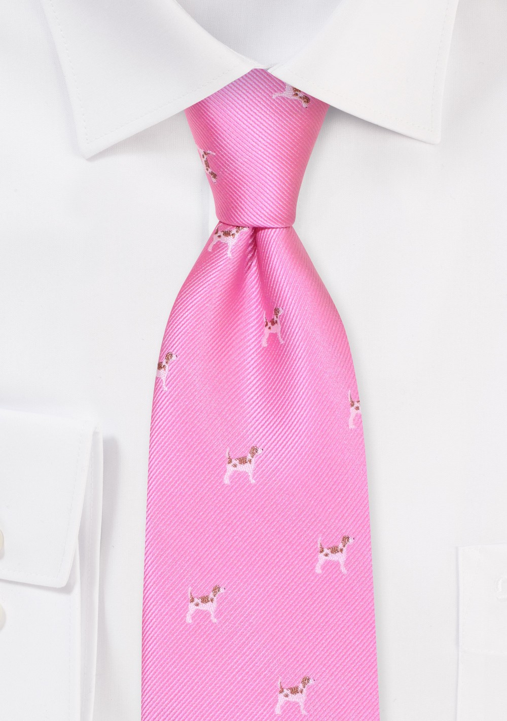 Pink Kids Tie with Dogs
