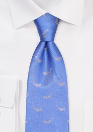 Blue XL Tie with Whales