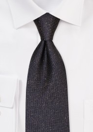Black and Silver Glitter Tie in XL