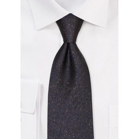 Black and Silver Glitter Tie in XL