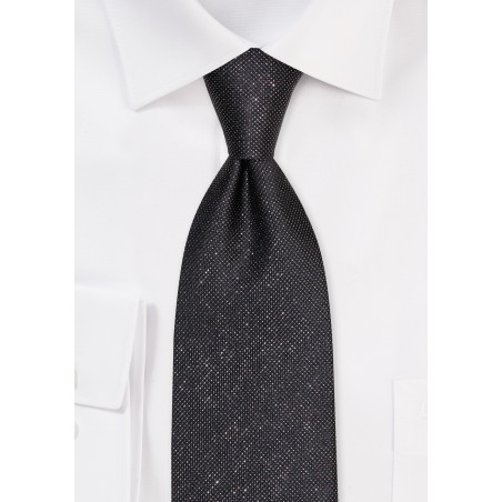 Formal Sparkly Tie in Black and Silver
