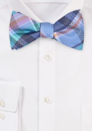 Mens Bowtie in Colorful Madras Plaid