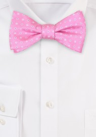 Pink Bow Tie with Small Embroidered Florals