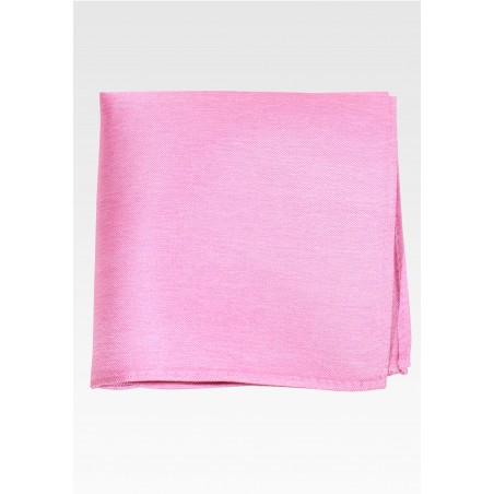 Carnation Pink Silk Pocket Square in Matte Finish