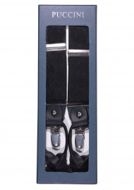 Midnight Blue Suspenders with Argyle Checks in Gift Box