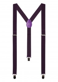 Elastic Band Suspender in Grape