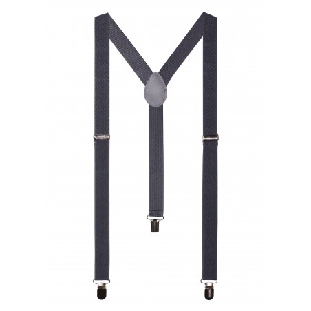 Elastic Band Suspender in Charcoal