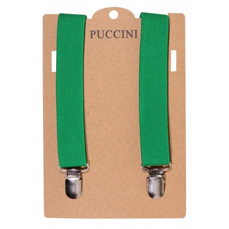 Elastic Band Suspender in Emerald Green Packaging