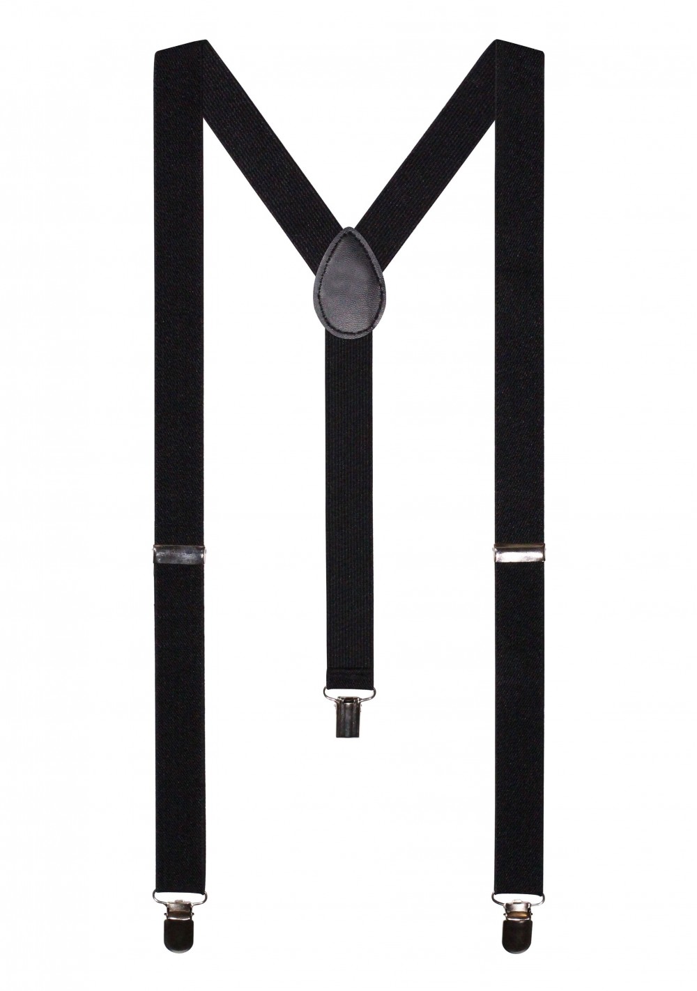 Black Elastic Band Clip-on Suspenders