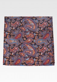 Burgundy and Gold Paisley Hanky