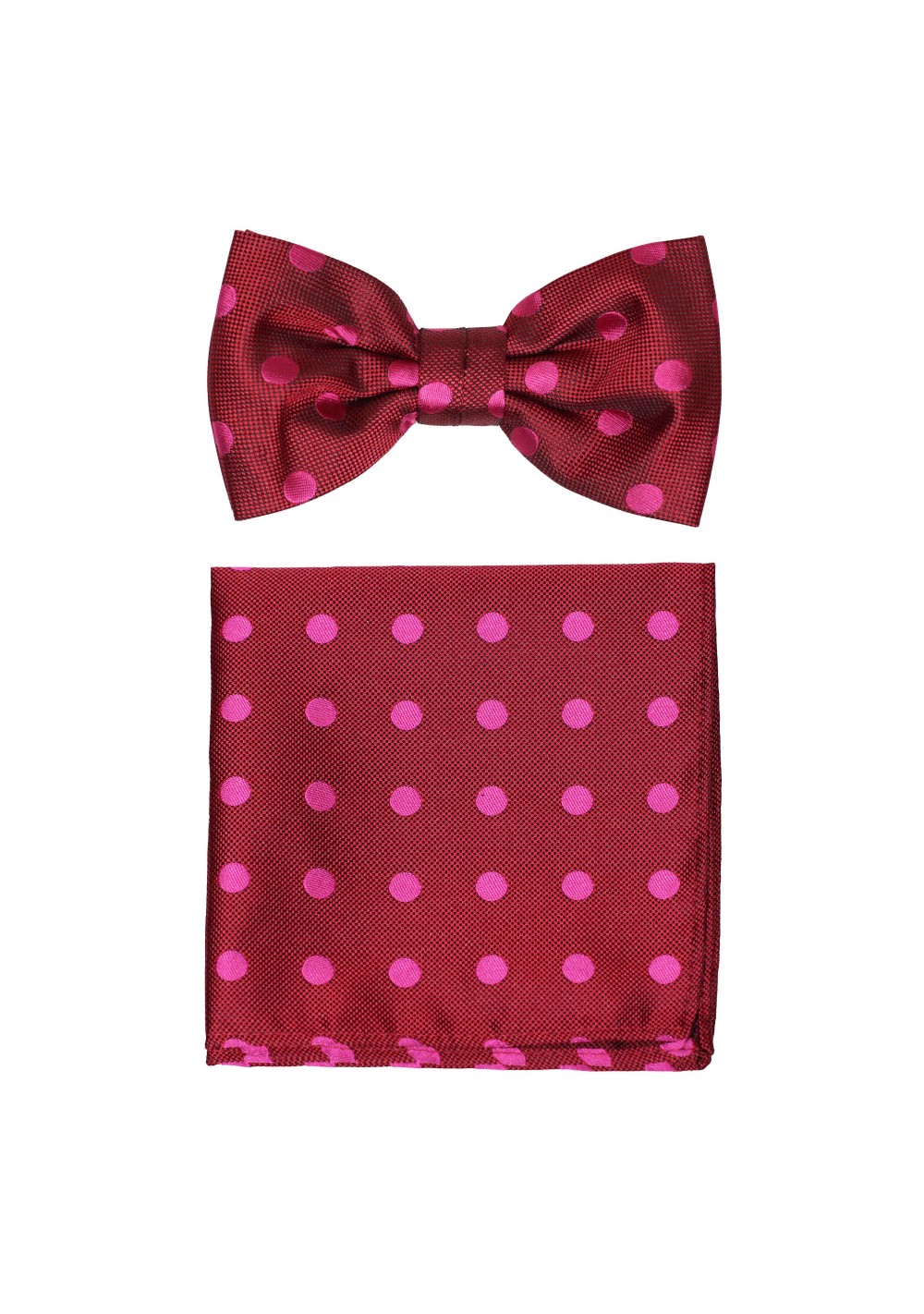 Red and Pink Polka Dot Bowtie Set