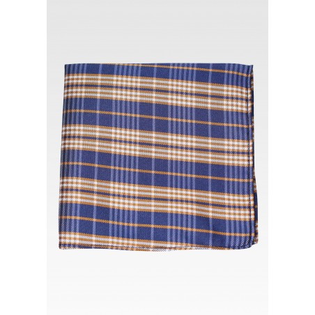Navy and Gold Checkered Hanky