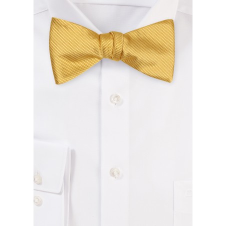 Golden Bowtie in Ribbed Texture