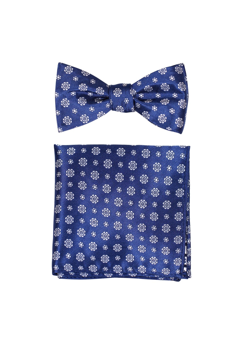 Royal Blue Self-Tie BowTie and Hanky Set | Cheap-Neckties.com