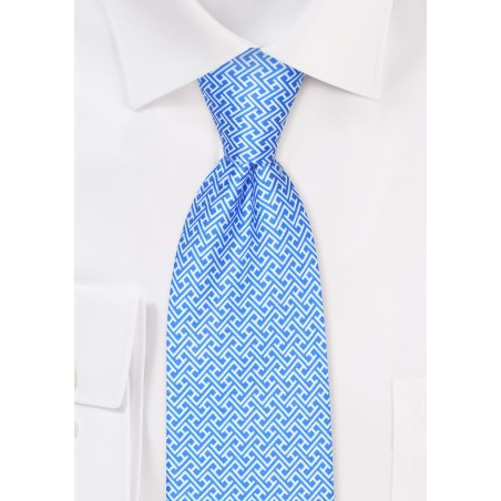 Light Blue Designer Print Necktie