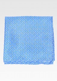 Light Blue Designer Print Pocket Square