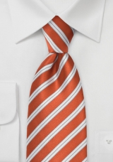 orange-white-silver-striped-tie
