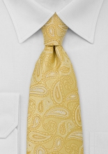 yellow paisley necktie