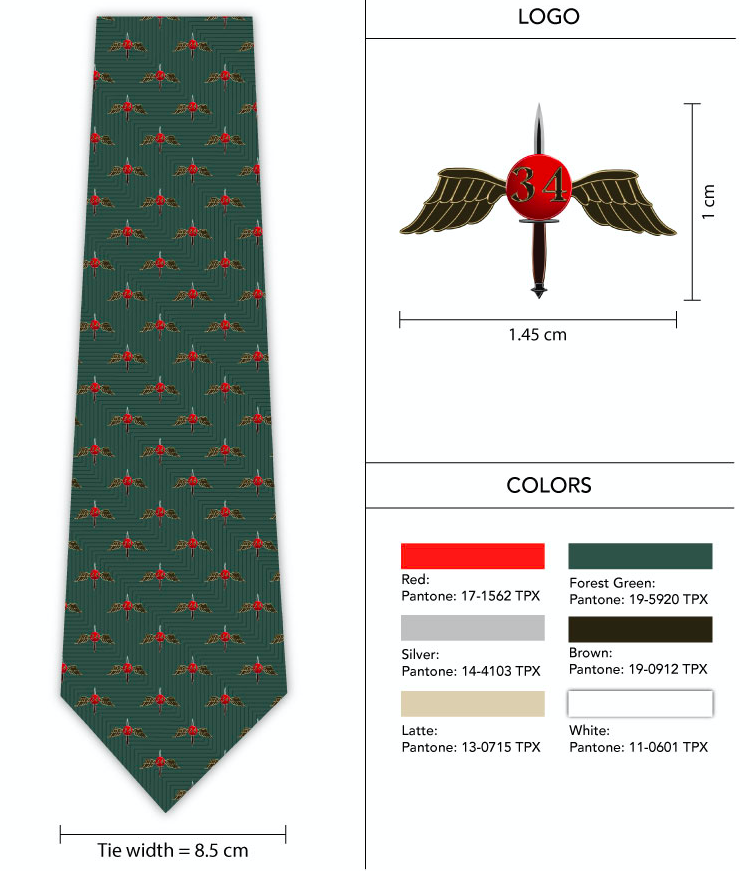 custom logo necktie design example